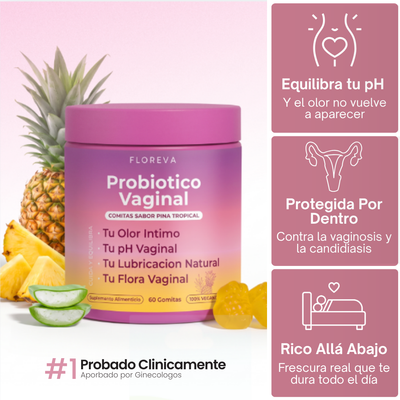 Gomitas Probióticas Floreva™ Con Lactobacillus y Piña Tropical