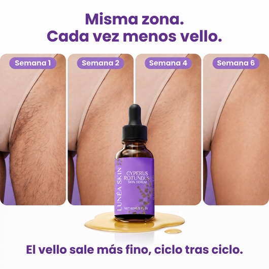 Lunéa™ - Vello fino y menos visible con Raiz de Cyperus Rotundus