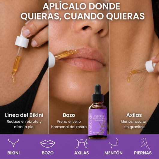Lunéa™ - Vello fino y menos visible con Raiz de Cyperus Rotundus