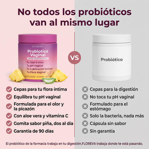 Gomitas Probióticas Floreva™ Con Lactobacillus y Piña Tropical