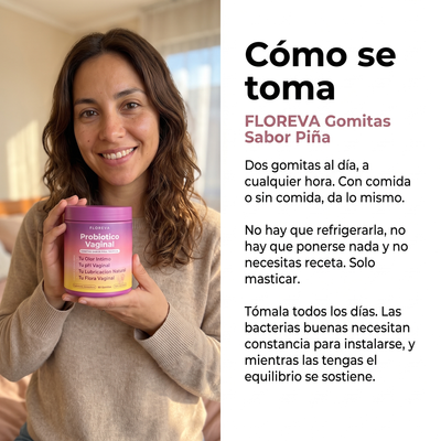 Gomitas Probióticas Floreva™ Con Lactobacillus y Piña Tropical