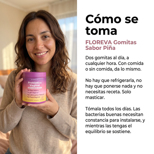 Gomitas Probióticas Floreva™ Con Lactobacillus y Piña Tropical