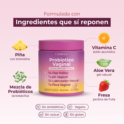 Gomitas Probióticas Floreva™ Con Lactobacillus y Piña Tropical